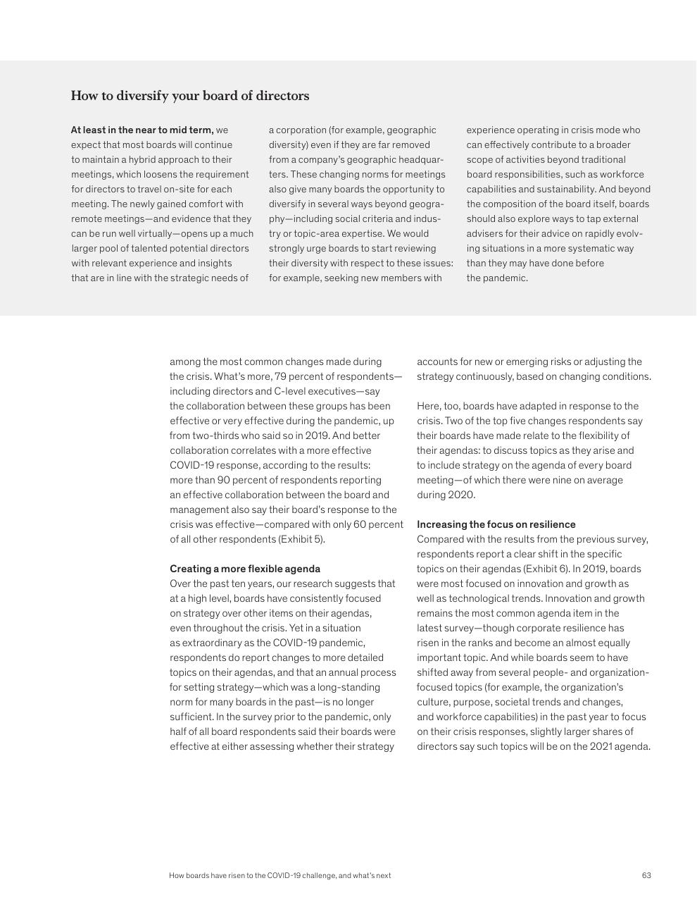 Text slide 65 from McKinsey Global Surveys 2021 A Year In Review