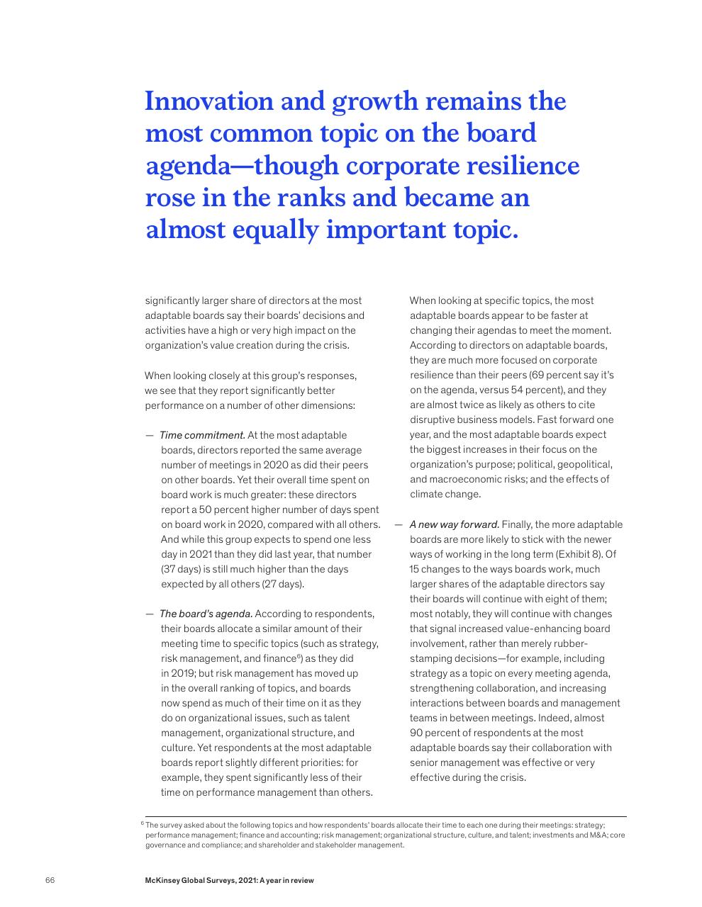 Agenda slide 68 from McKinsey Global Surveys 2021 A Year In Review