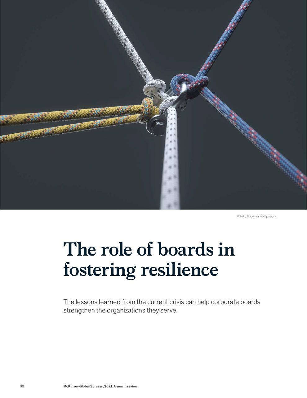 Section Divider slide 70 from McKinsey Global Surveys 2021 A Year In Review