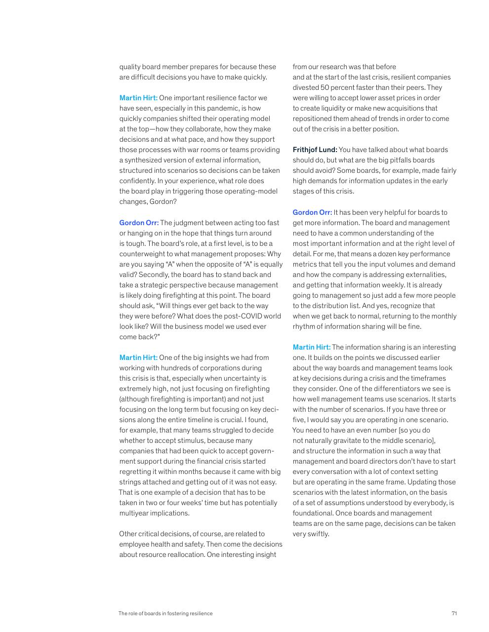 Text slide 73 from McKinsey Global Surveys 2021 A Year In Review