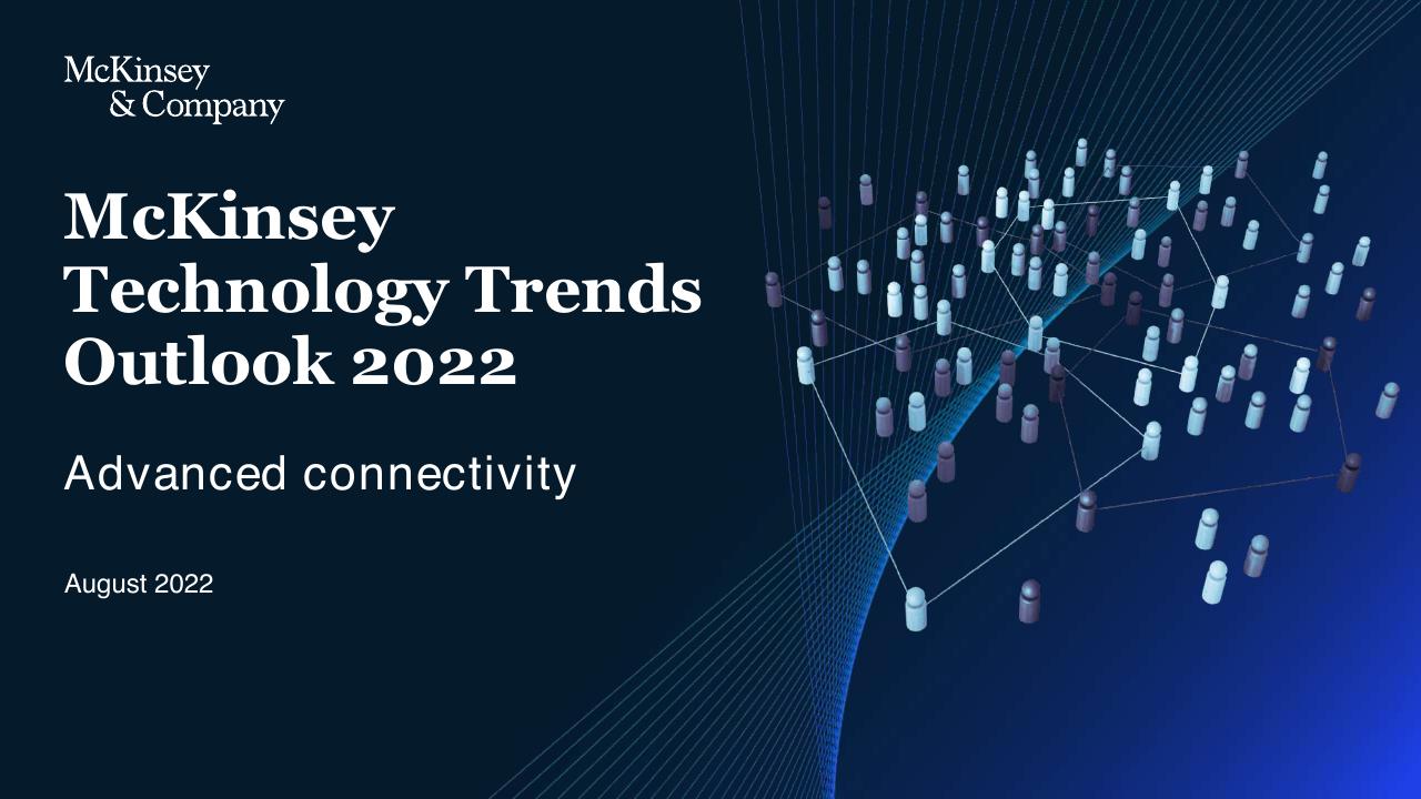 Cover slide 9 from McKinsey Technology Trends Outlook 2022 Report McKinsey