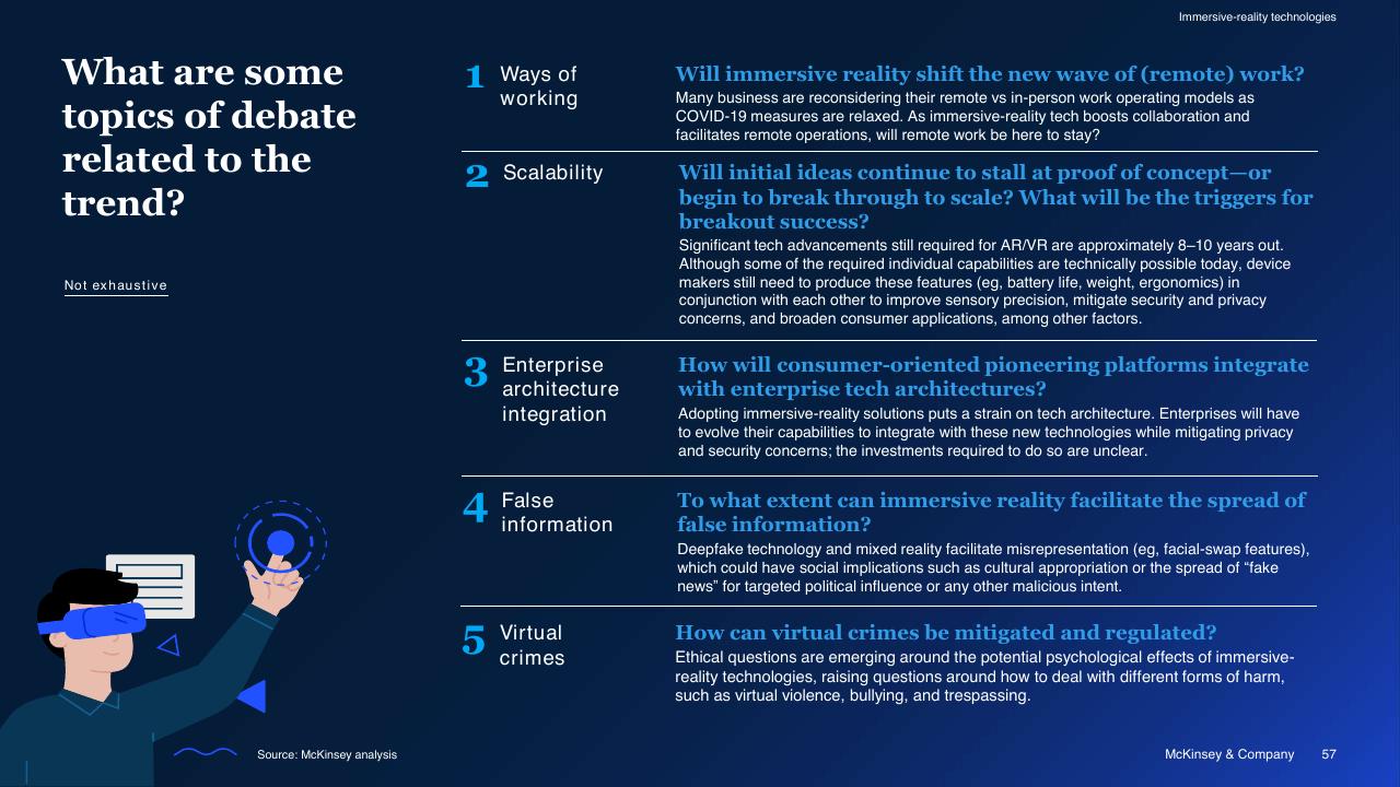 Text slide 57 from McKinsey Technology Trends Outlook 2022 Report McKinsey