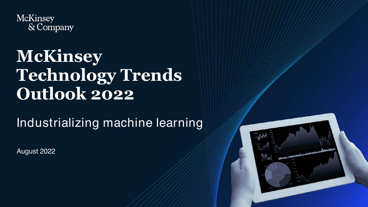 Cover slide 59 from McKinsey Technology Trends Outlook 2022 Report McKinsey