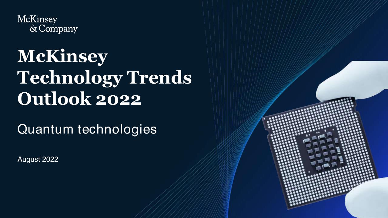Cover slide 81 from McKinsey Technology Trends Outlook 2022 Report McKinsey