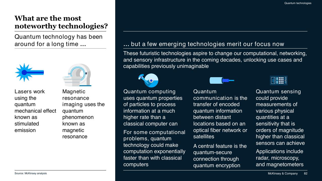 Comparison slide 82 from McKinsey Technology Trends Outlook 2022 Report McKinsey