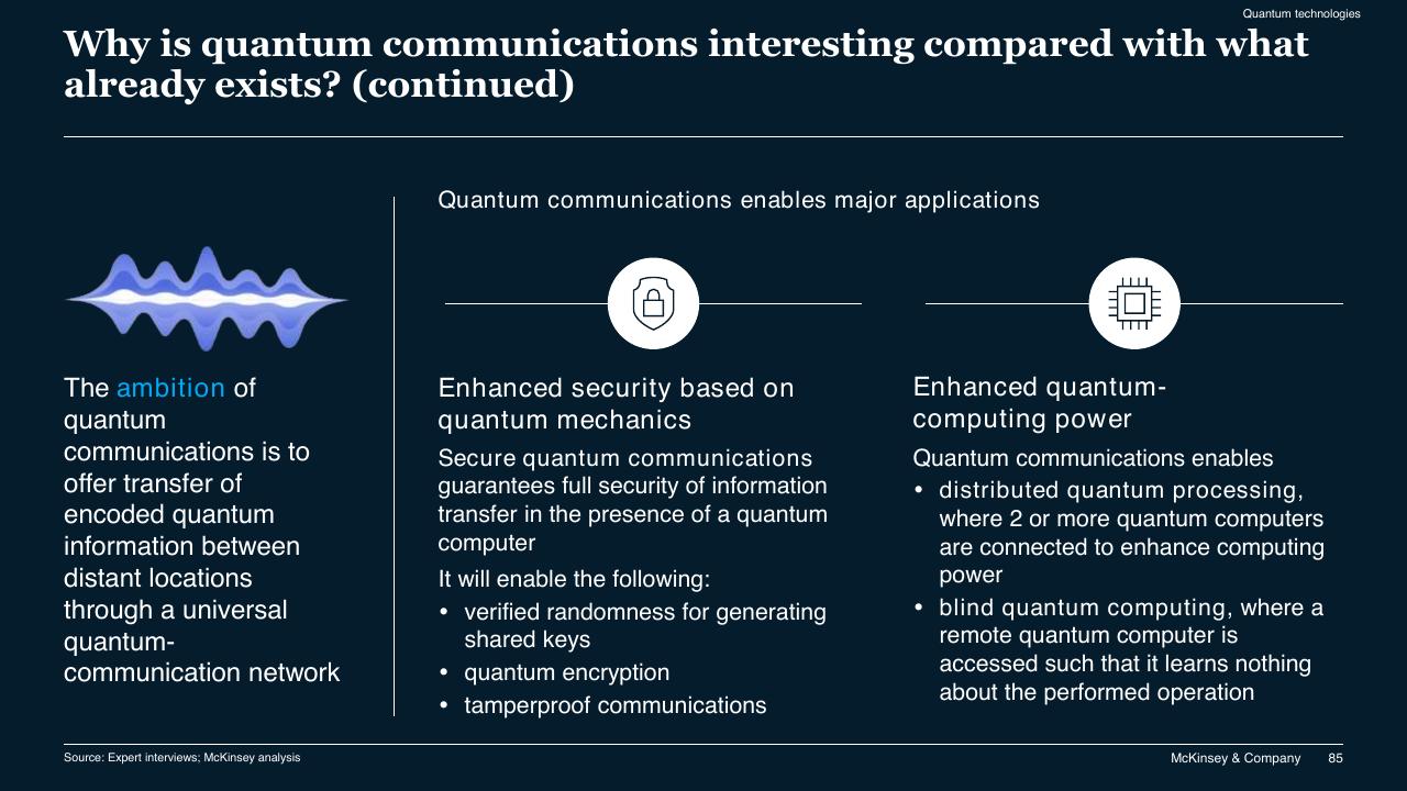 Comparison slide 85 from McKinsey Technology Trends Outlook 2022 Report McKinsey