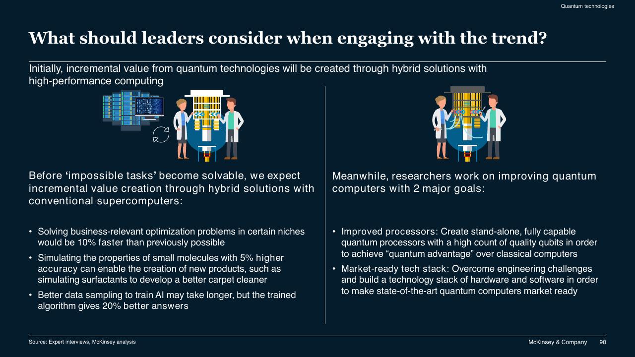 Comparison slide 90 from McKinsey Technology Trends Outlook 2022 Report McKinsey