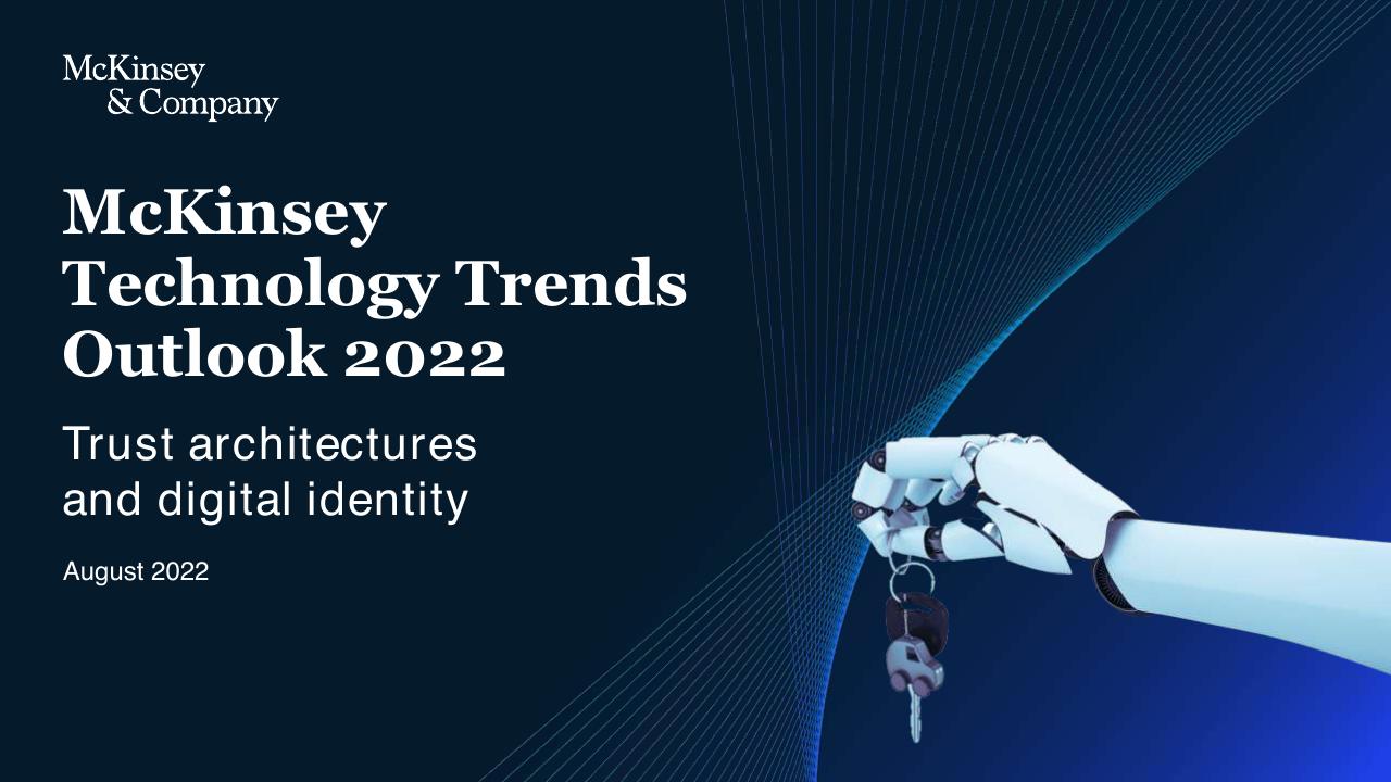 Cover slide 94 from McKinsey Technology Trends Outlook 2022 Report McKinsey