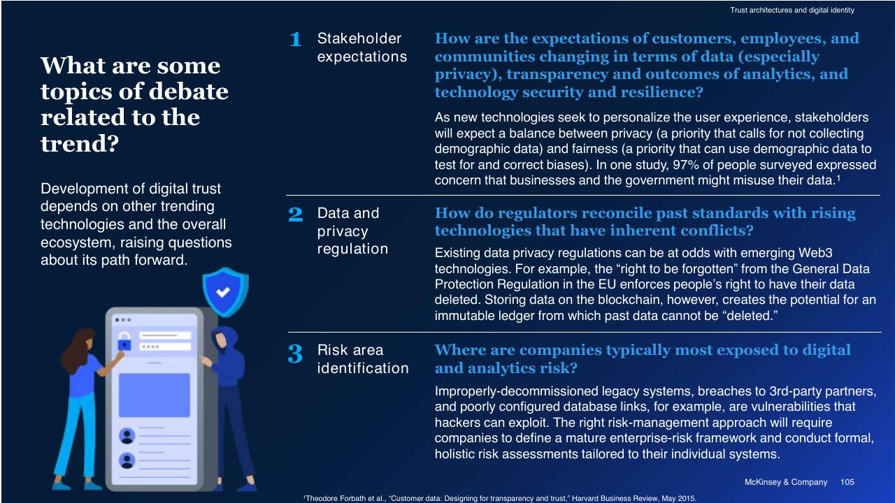 Process slide 105 from McKinsey Technology Trends Outlook 2022 Report McKinsey