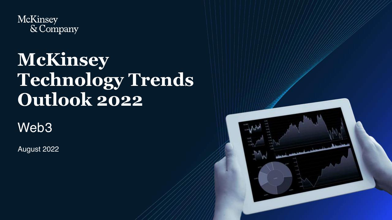 Cover slide 107 from McKinsey Technology Trends Outlook 2022 Report McKinsey