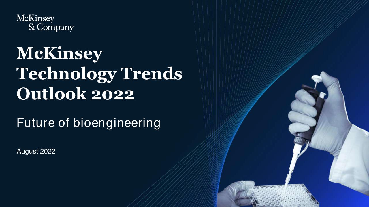 Cover slide 123 from McKinsey Technology Trends Outlook 2022 Report McKinsey