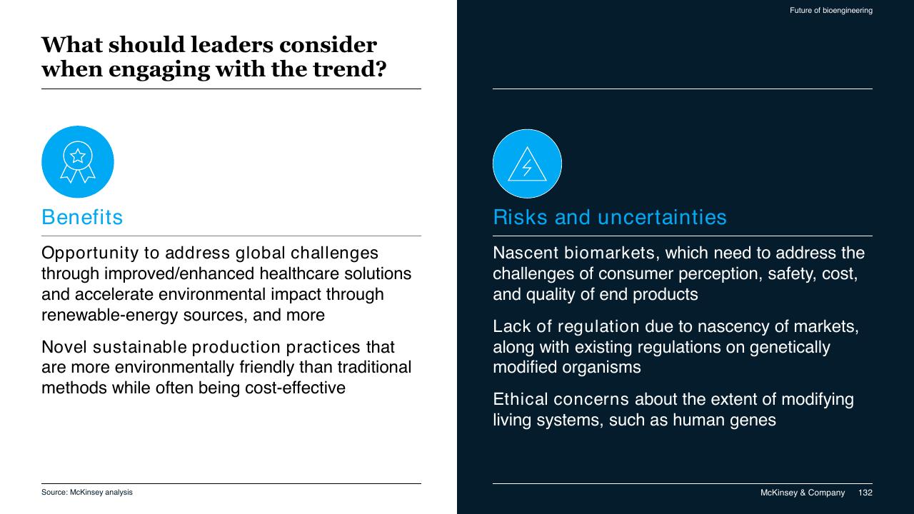 Comparison slide 132 from McKinsey Technology Trends Outlook 2022 Report McKinsey
