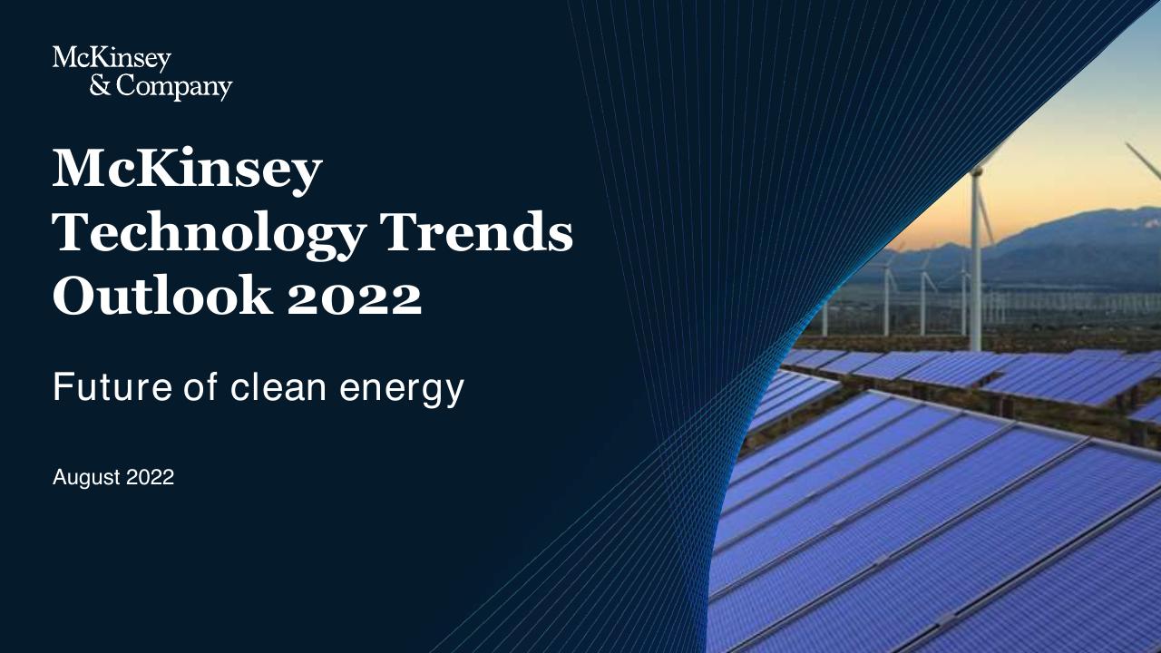 Cover slide 135 from McKinsey Technology Trends Outlook 2022 Report McKinsey