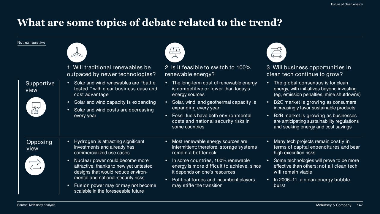 Comparison slide 147 from McKinsey Technology Trends Outlook 2022 Report McKinsey