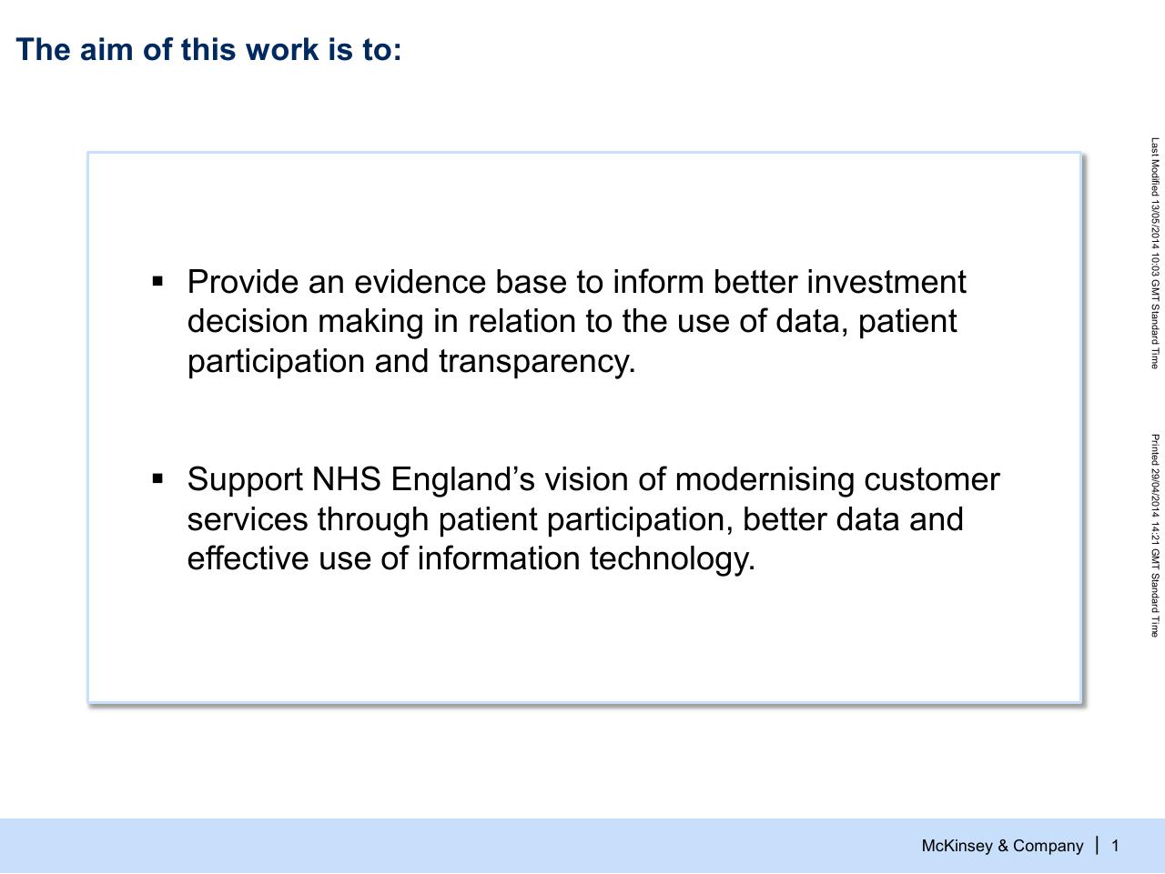 Text slide 2 from Modelling The Potential Of Digitally Enabled Processes Transparency And Participation In The Nhs