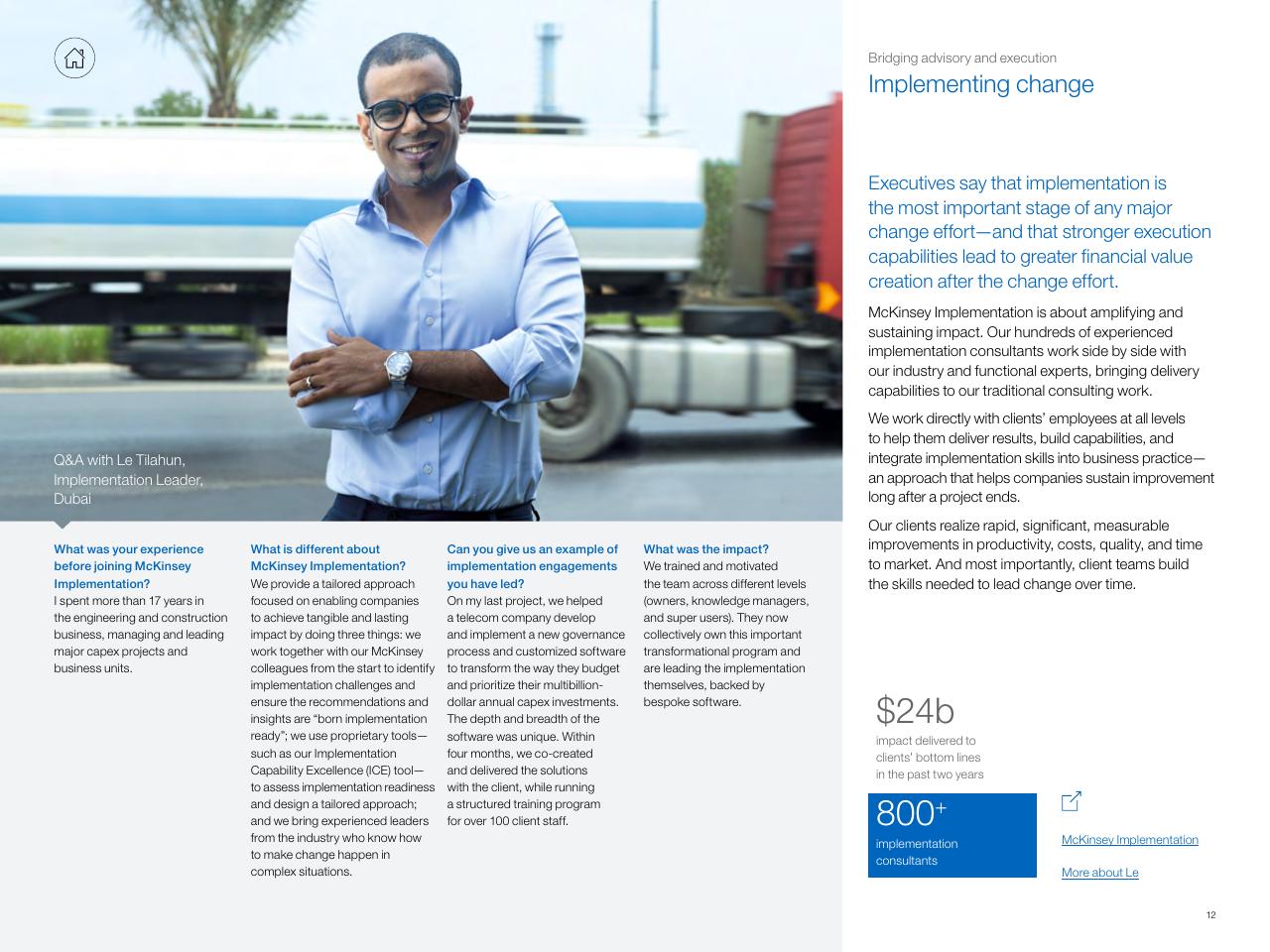Case Study slide 12 from New At McKinsey Making A Difference