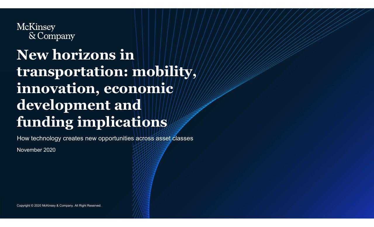 New Horizons In Transportation_ Mobility Innovation Economic Development And Funding Implications consulting deck cover