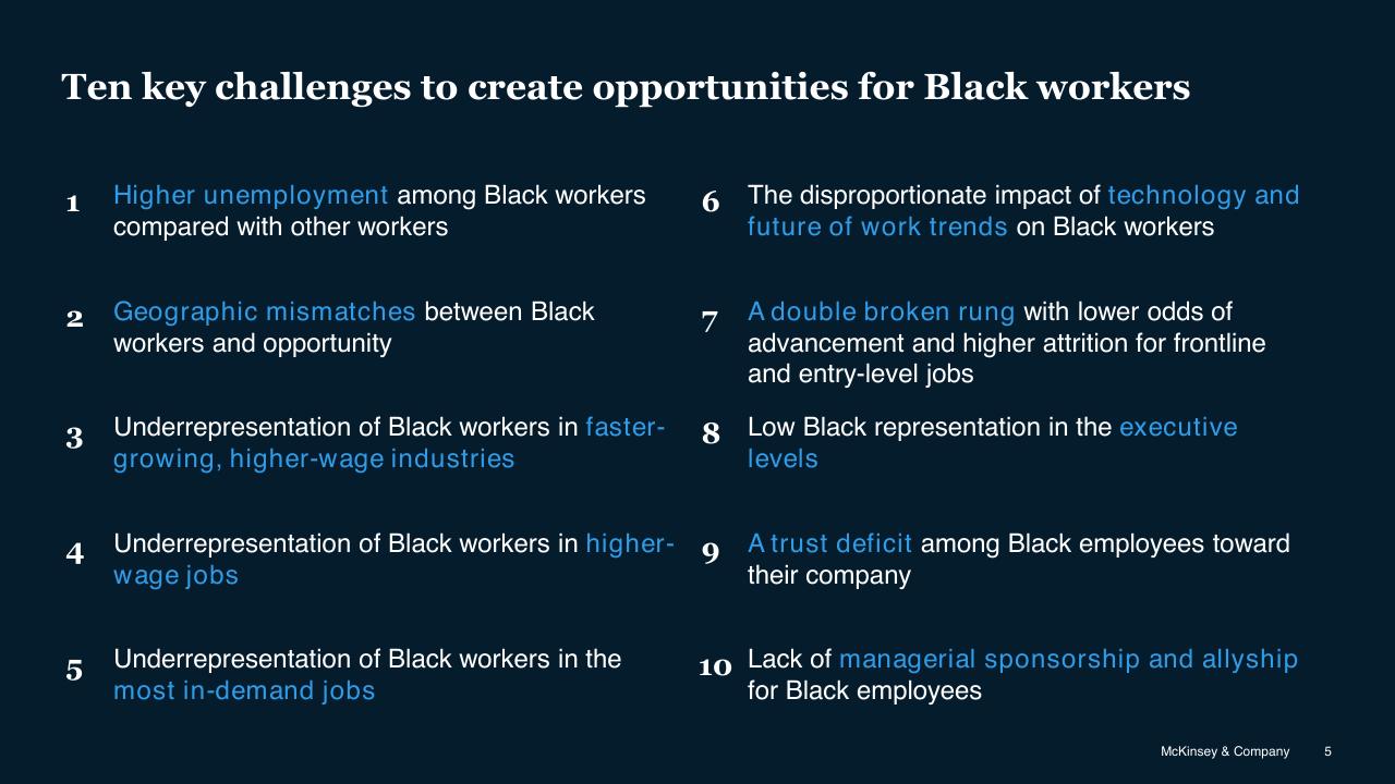 Text slide 5 from Race In The Workplace_ The Black Experience In The US Private Sector