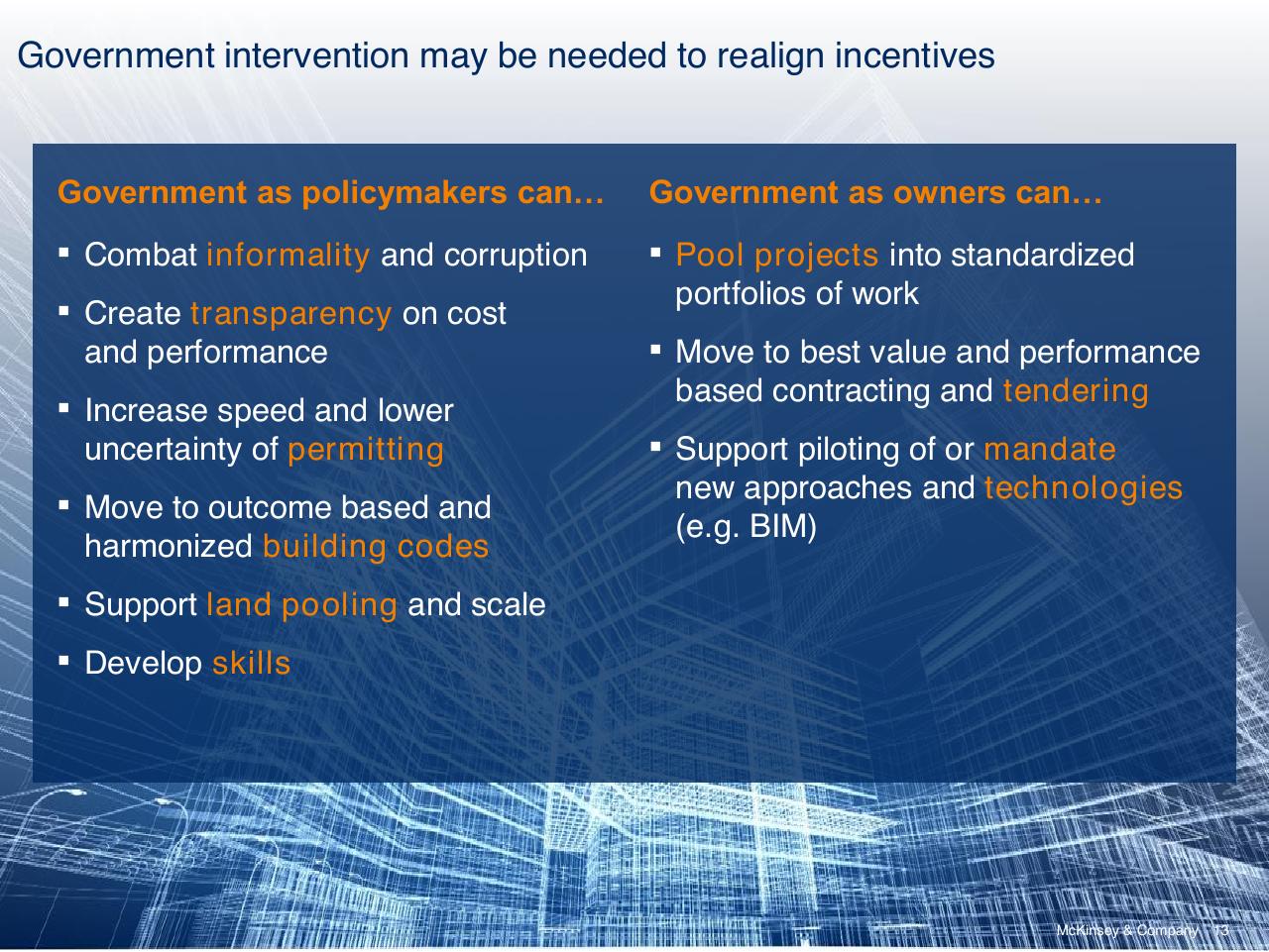 Comparison slide 13 from Reinventing Construction A Route To Higher Productivity