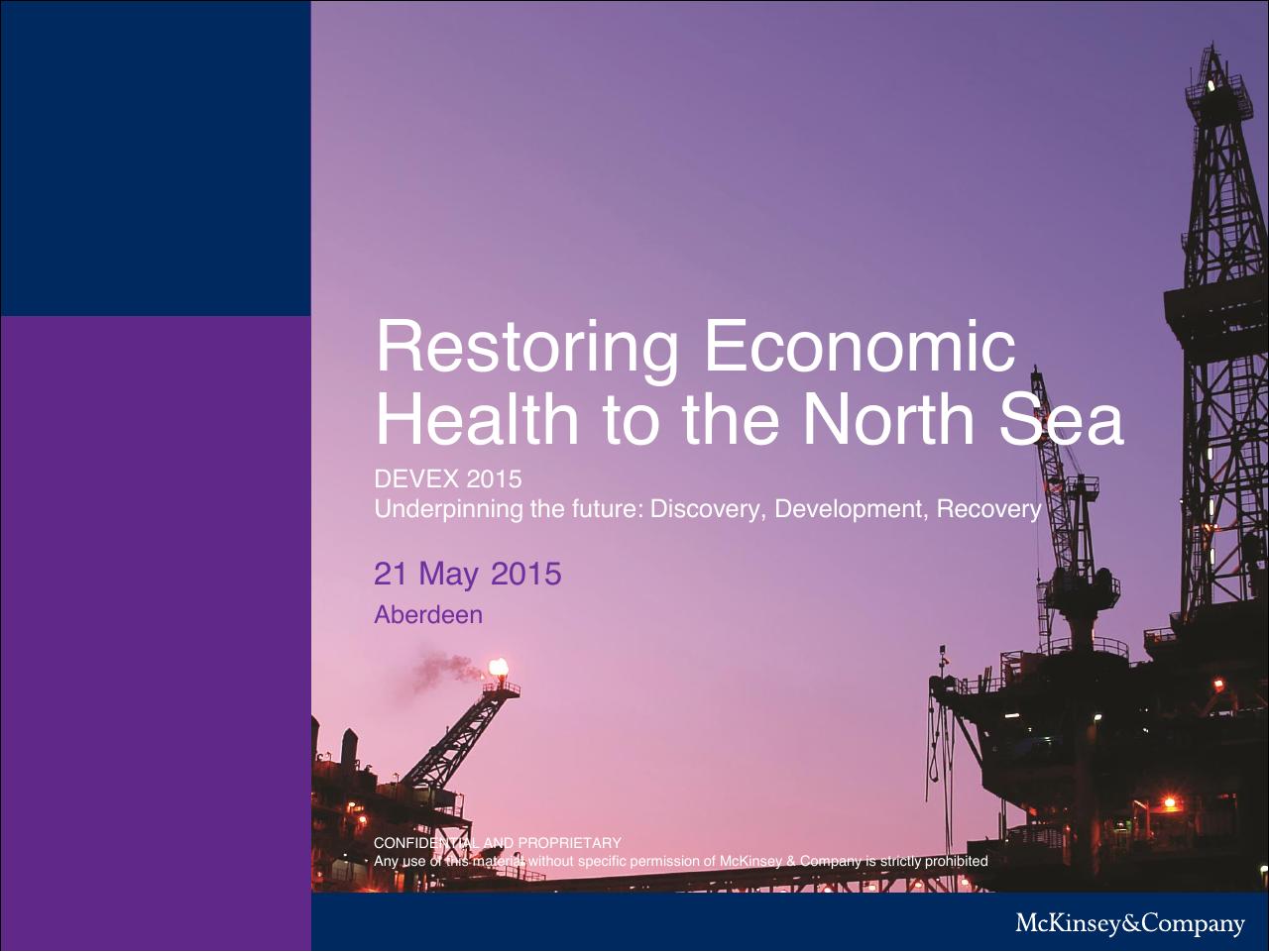 Restoring Economic Health To The North Sea consulting deck cover