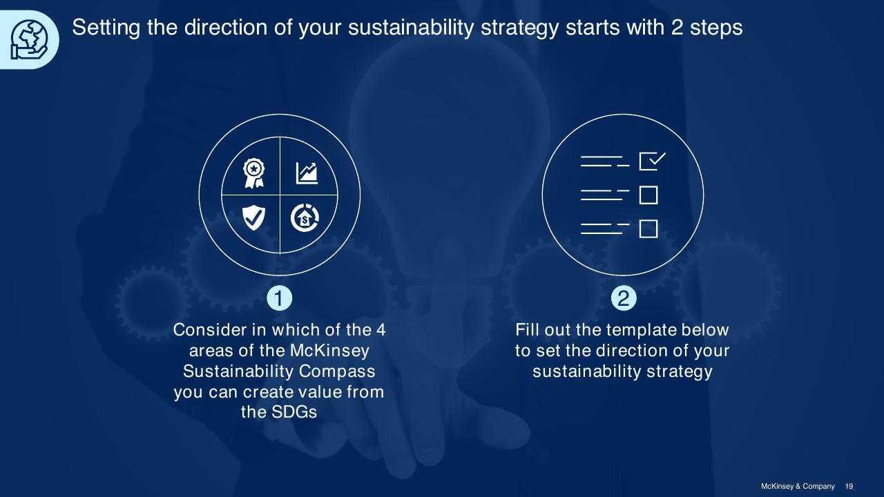 Process slide 19 from Sdg Guide For Business Leaders McKinsey