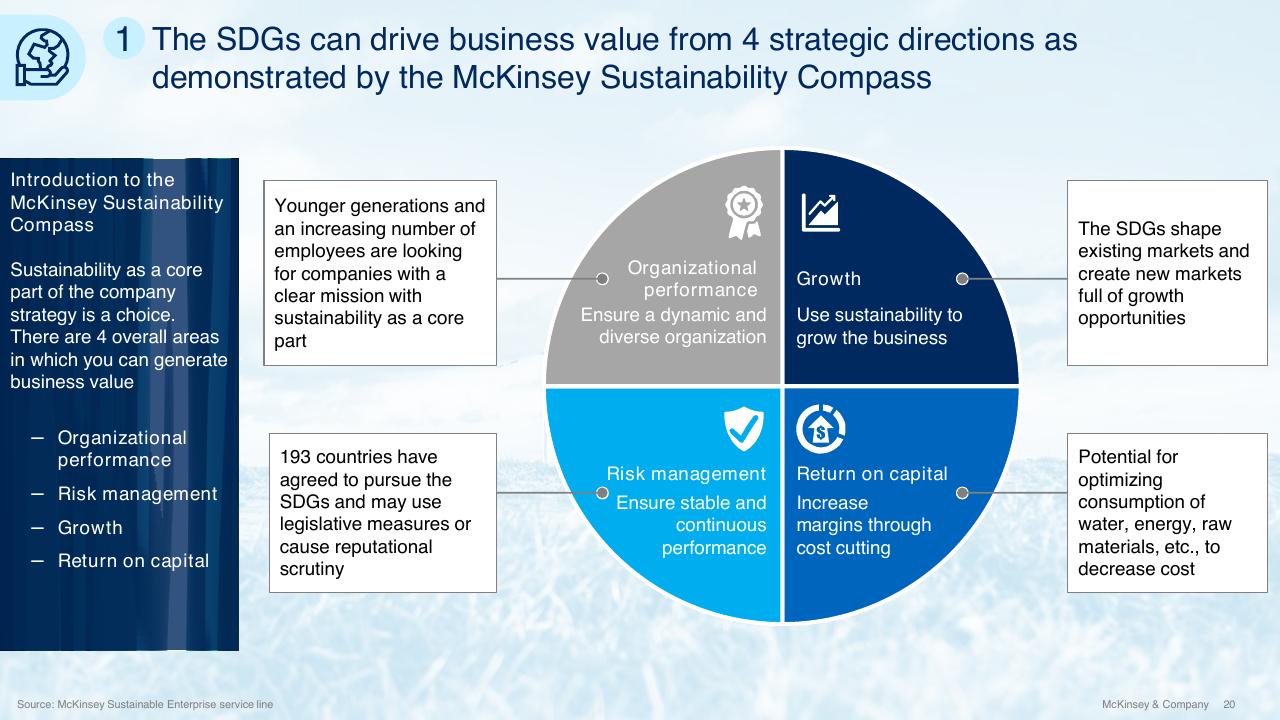 Framework slide 20 from Sdg Guide For Business Leaders McKinsey