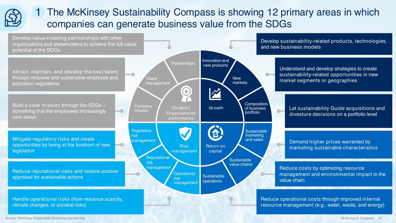 Framework slide 21 from Sdg Guide For Business Leaders McKinsey
