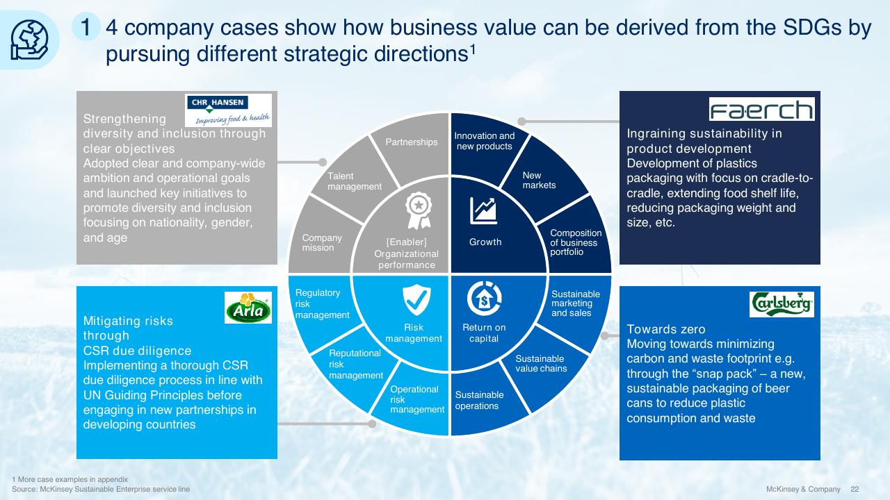 Framework slide 22 from Sdg Guide For Business Leaders McKinsey