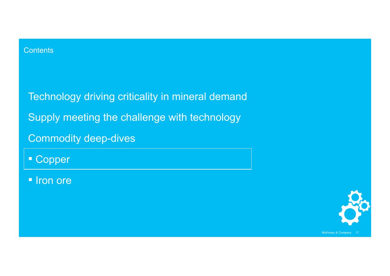 Section Divider slide 17 from Technologys Role In Mineral Criticality McKinsey