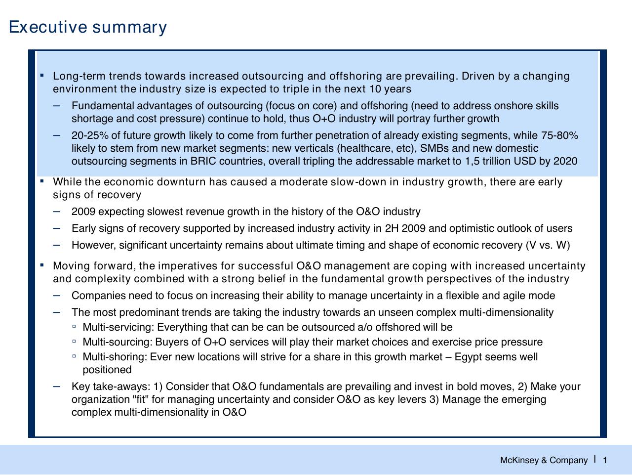 Text slide 2 from The Changed Agenda In The Global Sourcing Industry Perspectives And Developments