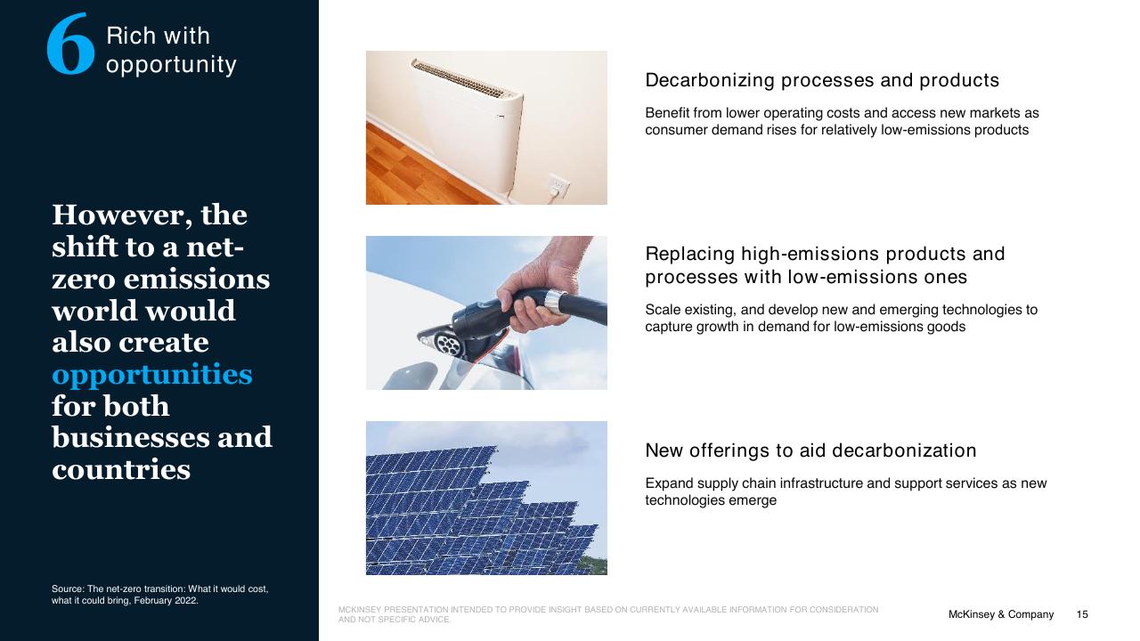 Text slide 15 from The Net Zero Transition McKinsey