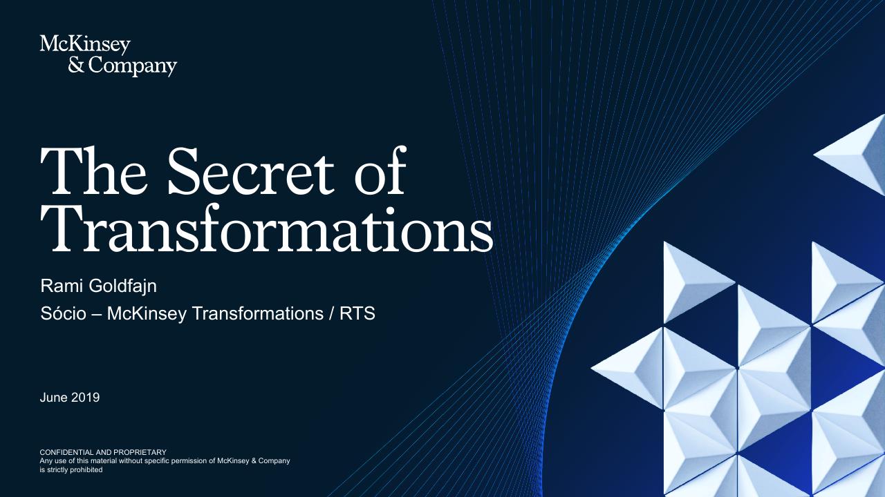 The Secret Of Transformations McKinsey consulting deck cover