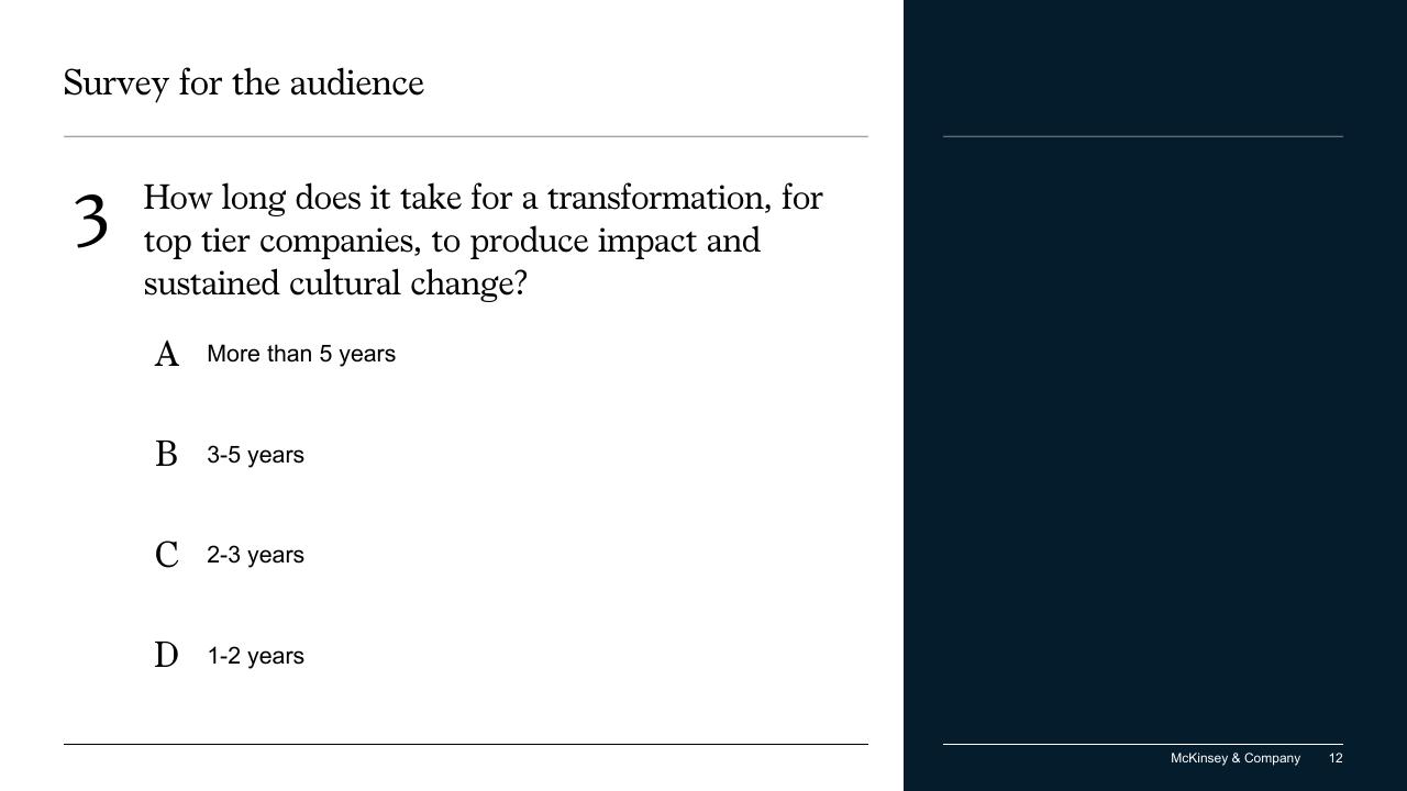 Text slide 12 from The Secret Of Transformations McKinsey