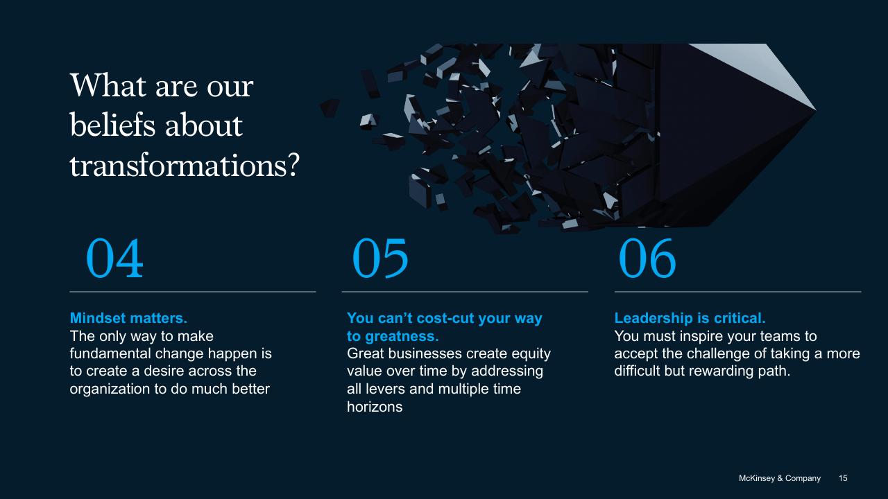 Process slide 15 from The Secret Of Transformations McKinsey