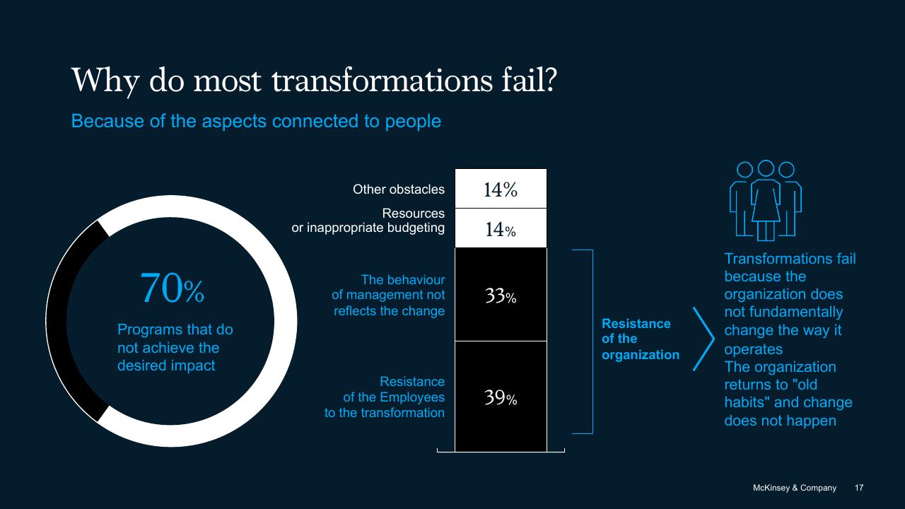 Chart slide 17 from The Secret Of Transformations McKinsey