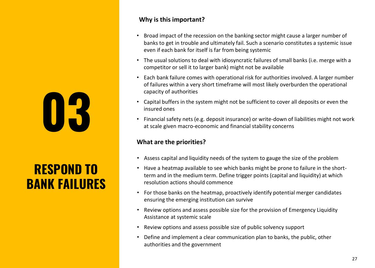 Text slide 27 from Building Up Immunity Of The Financial Sector