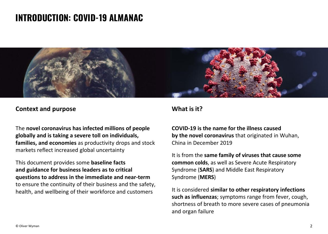 Comparison slide 2 from Olyver Wymann Responding To COVID 19