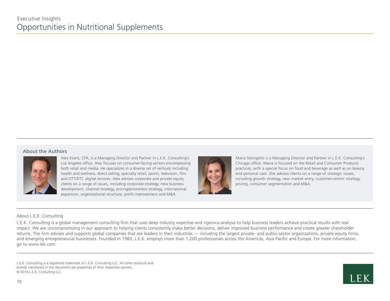 Text slide 10 from 5 Opportunities In The Nutritional Supplements Industry