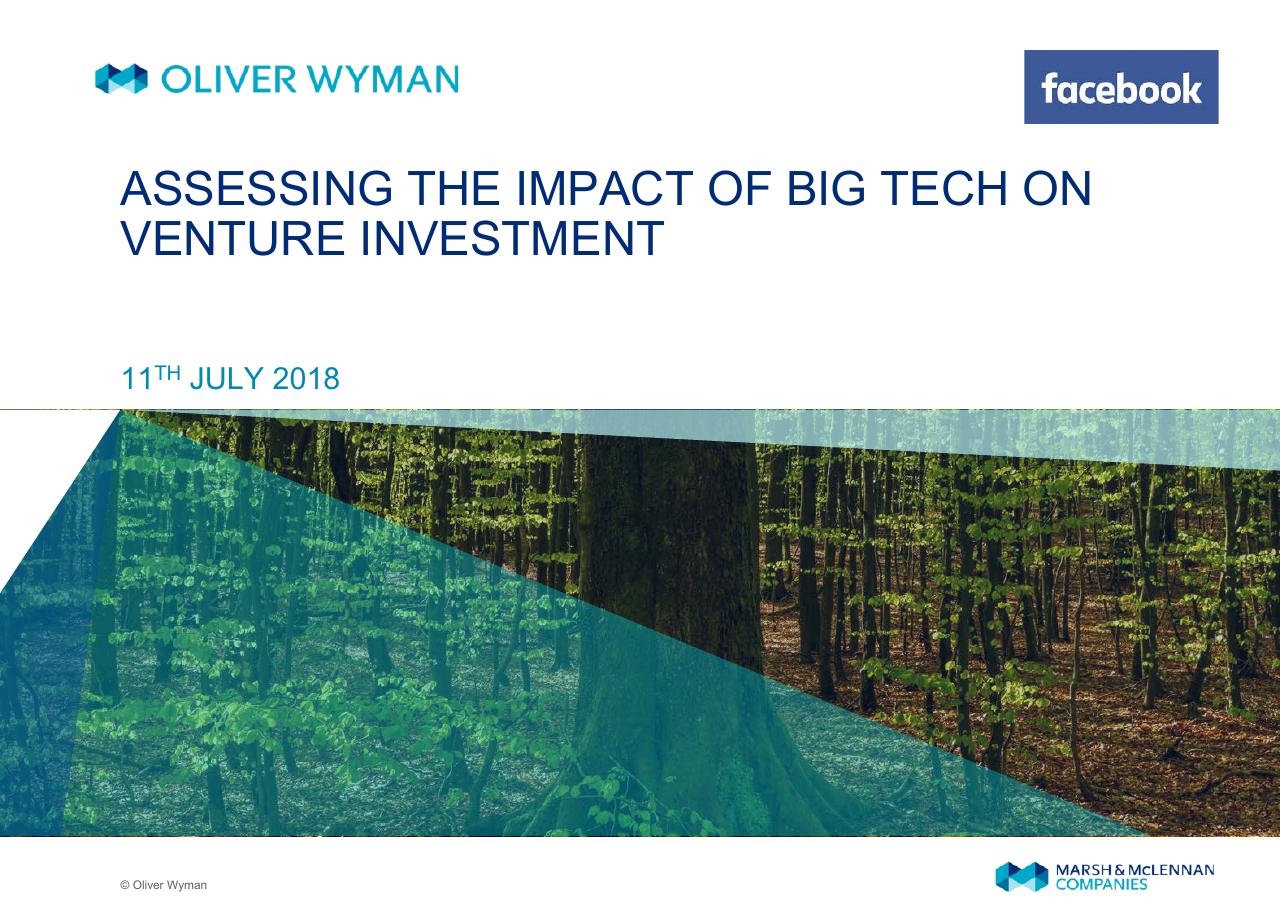 Assessing The Impact Of Big Tech On Venture Investment Wyman consulting deck cover