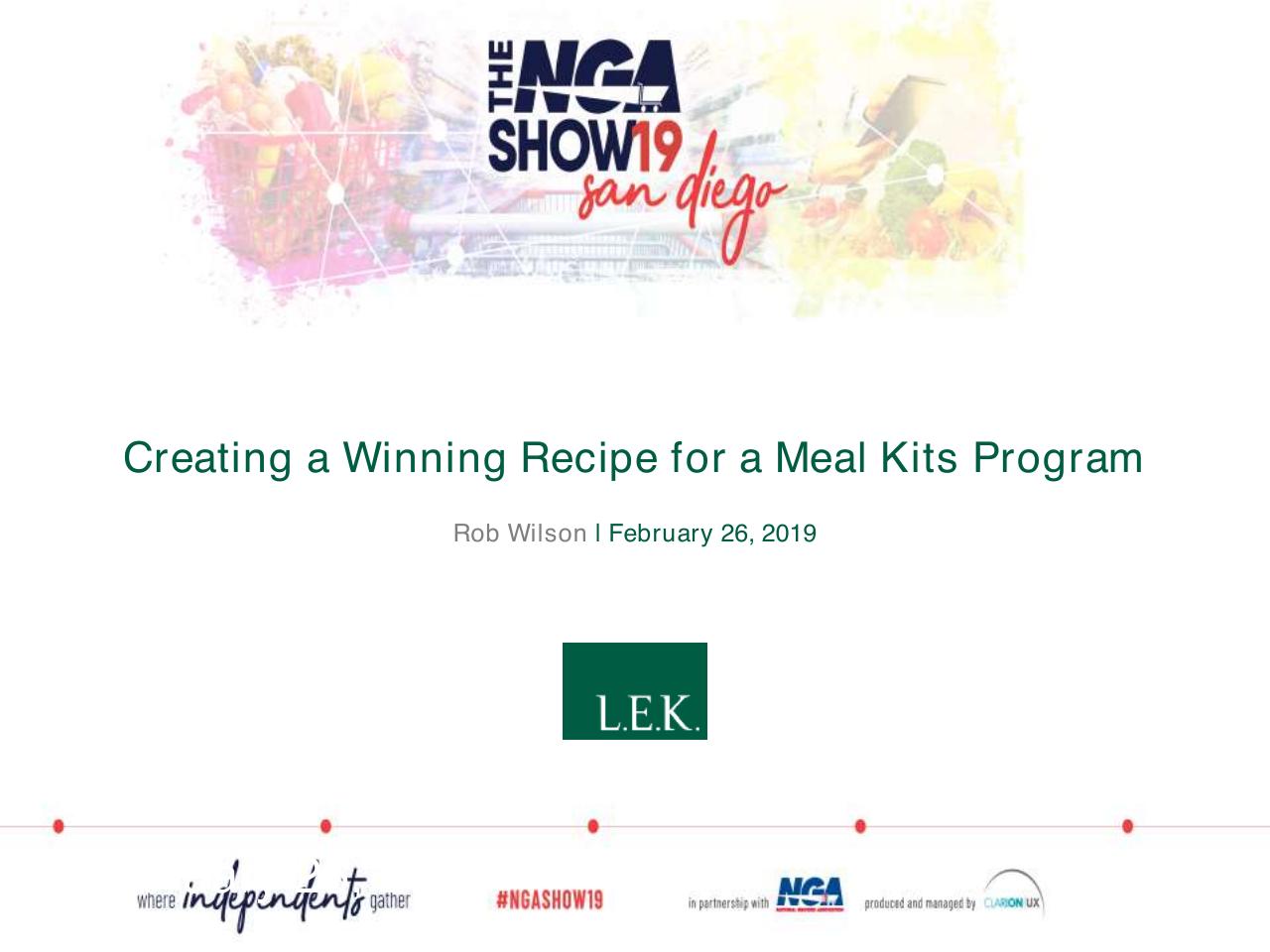 Creating A Winning Recipe For A Meal Kits Program consulting deck cover