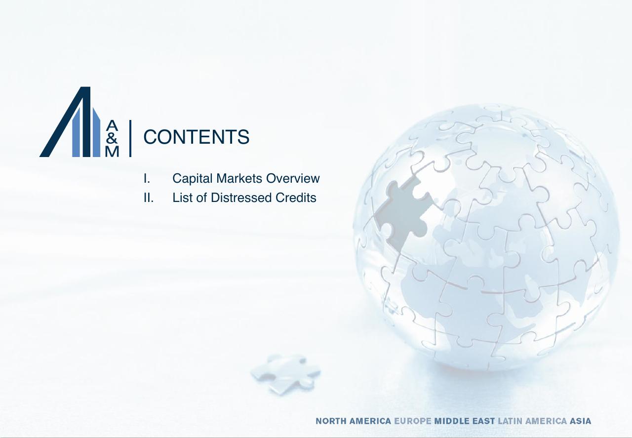 Section Divider slide 2 from European Distressed Credit Watch List