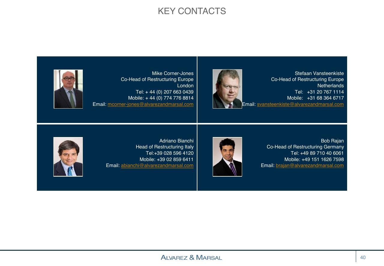 Team slide 40 from European Distressed Credit Watch List