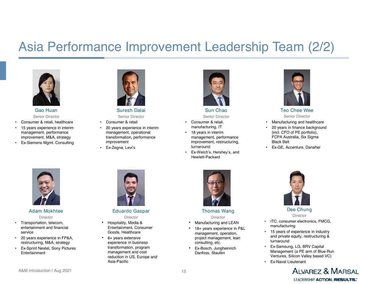Team slide 16 from Introduction To Am Services In Asia Other Group