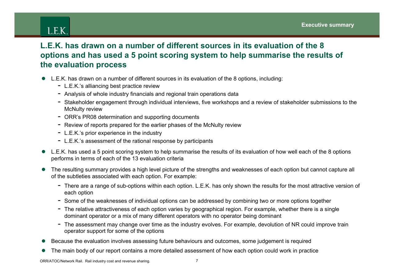 Text slide 8 from Orr_atoc_network Rail Rail Industry Cost And Revenue Sharing