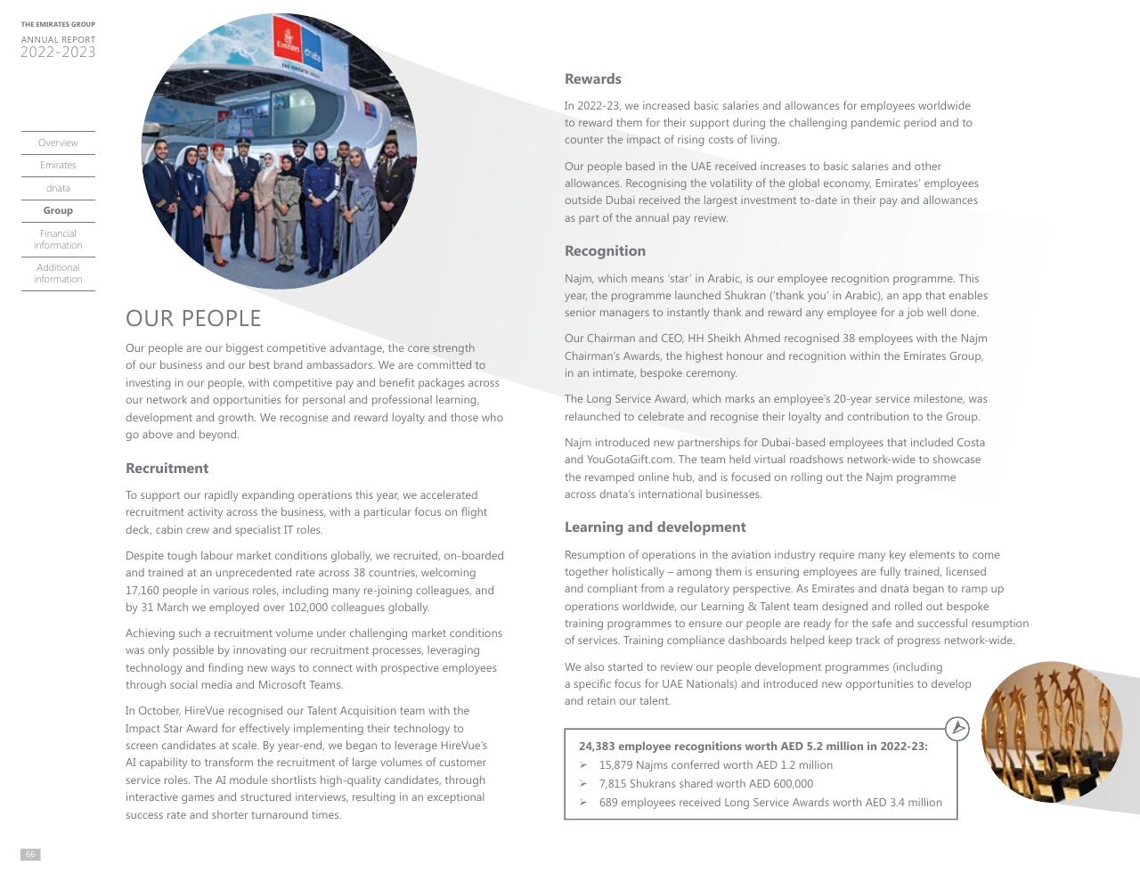 Text slide 61 from Annual Report 2023 2022