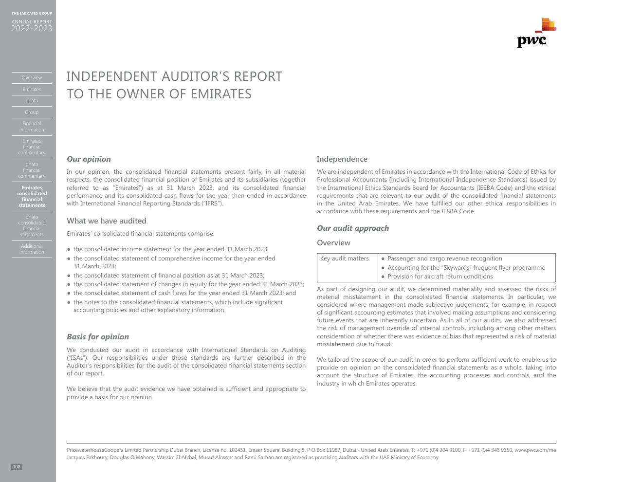Text slide 100 from Annual Report 2023 2022