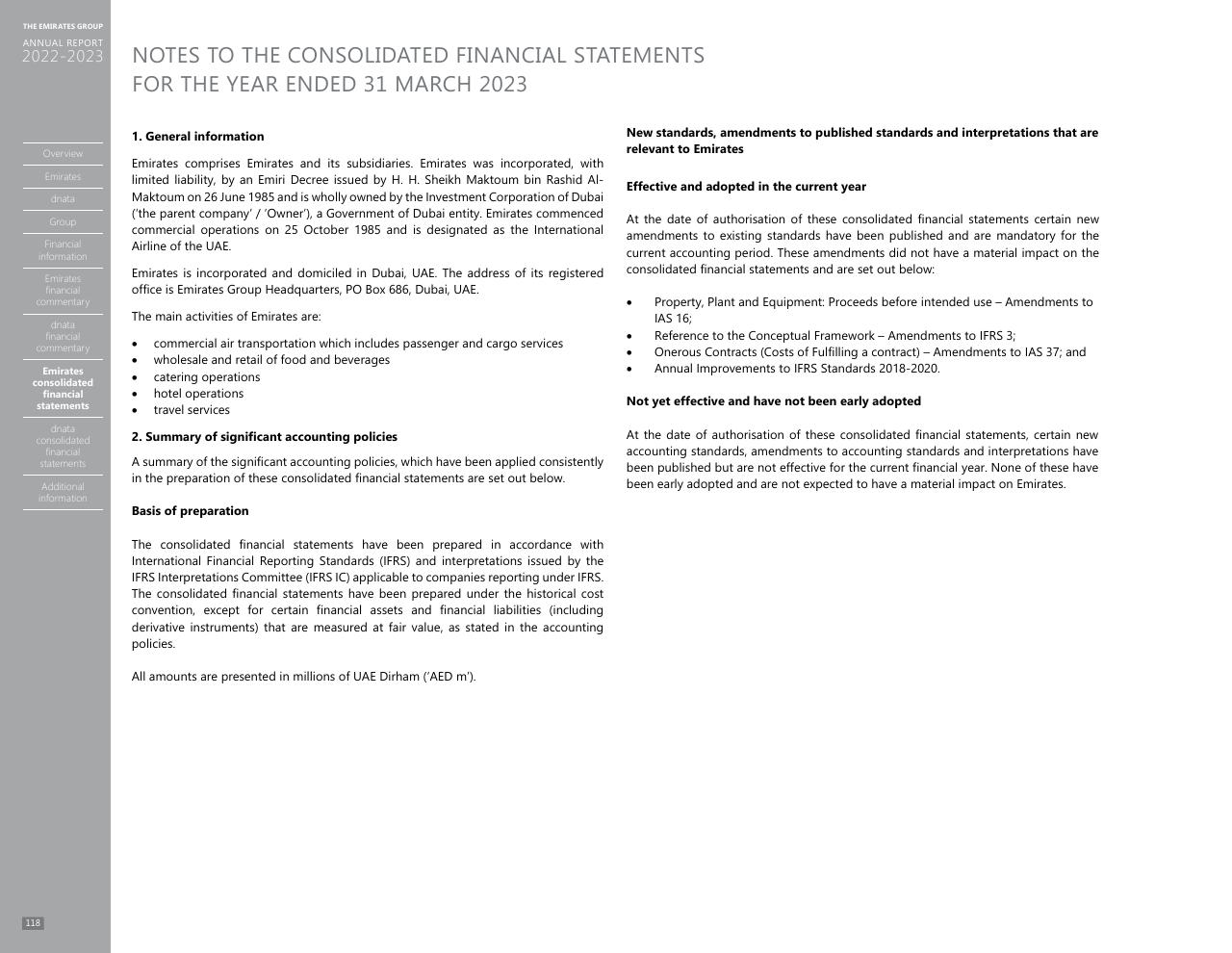 Text slide 110 from Annual Report 2023 2022