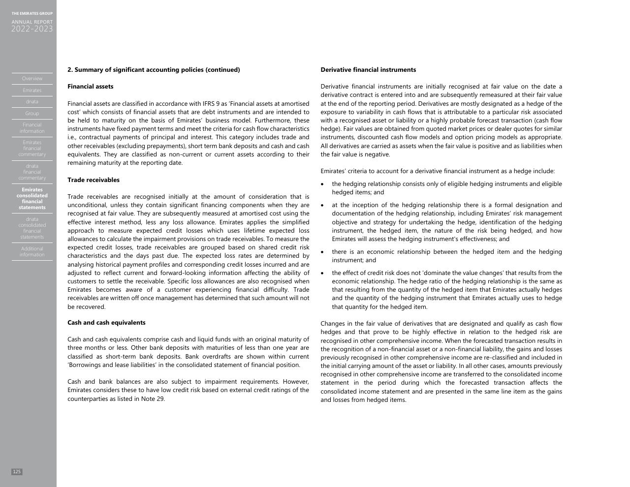 Text slide 117 from Annual Report 2023 2022