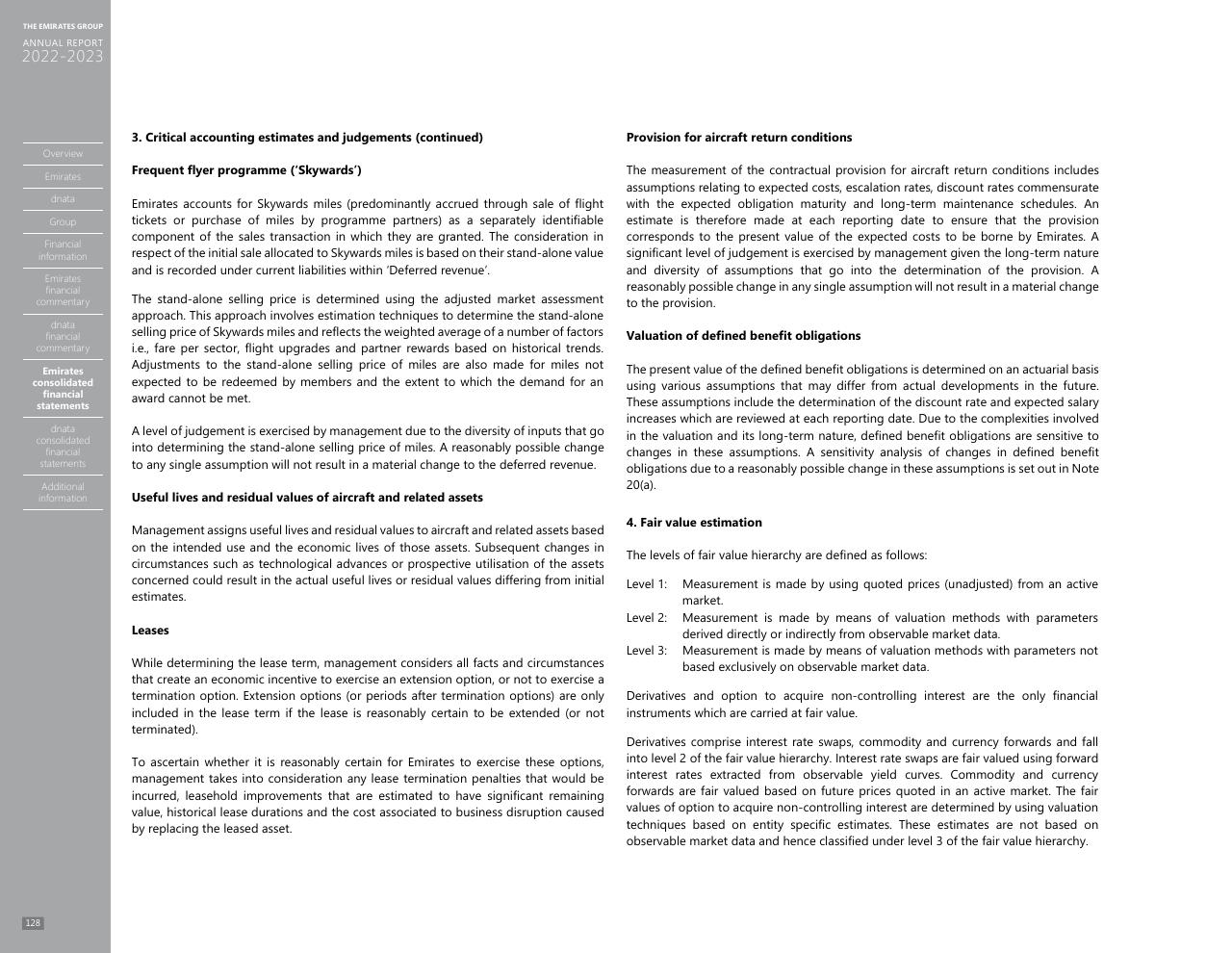 Text slide 120 from Annual Report 2023 2022