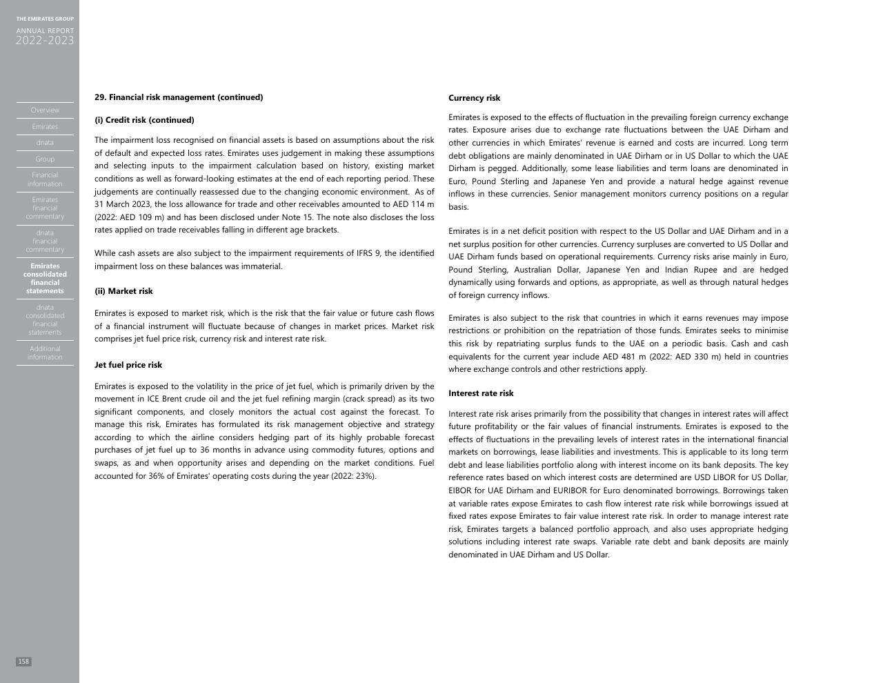 Text slide 150 from Annual Report 2023 2022